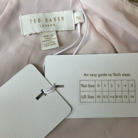 TED BAKER PUFF SLEEVE DRESS SIZE 2 - US 4-6 - Picture 8 of 10